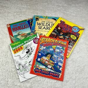 Book Bundle lot of 5 hidden object kids search and find puzzle picture books